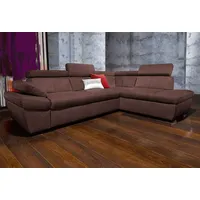 exxpo - sofa fashion Eckcouch Kunstleder 2-Sitzer Braun