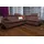 exxpo - sofa fashion Eckcouch Kunstleder 2-Sitzer Braun