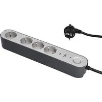 Unitec Steckdosenleiste 1,80 m Silber 4 St.