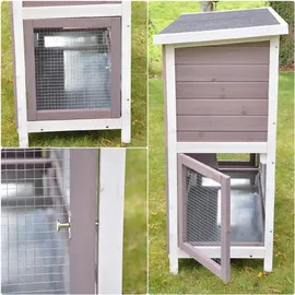 nanook shop Kleintierkäfig Hasenstall Balu 120 x 50 x 104 cm schwarz