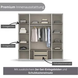 Rauch Wäscheschrank VOYAGER 187 x 194 x 53 cm Grau/Weiß