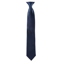 Krawatte mit Clip Fb. navy : 100% Polyester (Business) : navy