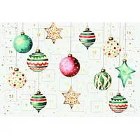 Advent Grußkarte mit Umschlag - Adventskalenderkarte