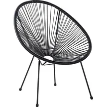 Beliani Balkonstuhl 70 x 87 x 90 cm schwarz