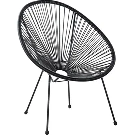 Beliani Balkonstuhl 70 x 87 x 90 cm schwarz