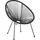 Beliani Balkonstuhl 70 x 87 x 90 cm schwarz