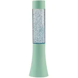 I-TOTAL - Kleine LED-Lavalampe mit Glitter-Effekt mit Farbwechsel, Lavalampe bunt (Pastellgrün) - 33,5 cm