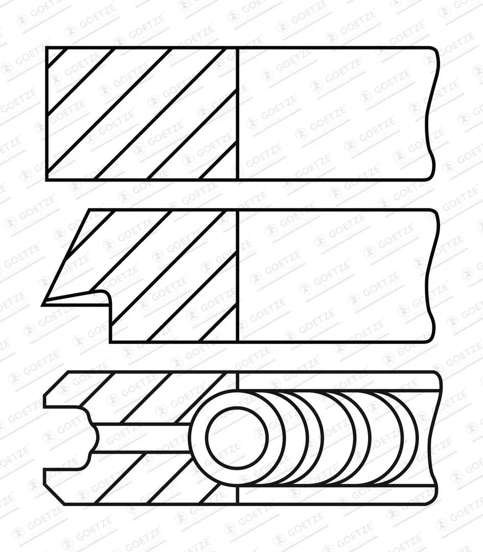 GOETZE ENGINE Kolbenringsatz 0845150000 für Citroën/Peugeot