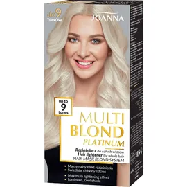 Joanna Multi Blond Platinum Aufheller für das Haar um 9 Töne auf - Kühler Farbton - Schützt das Haar Während der Behandlung