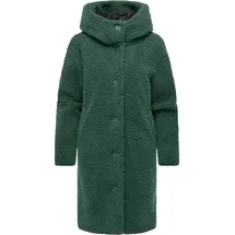 Ragwear Langmantel Joonie YOUMODO Langer Winter Plüschmantel mit Kapuze grün XXL (44)