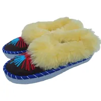 LAMMFELL Warme HAUSSCHUHE Mokassin Gr.39 NEU, Handarbeit Schaffell/-leder - verschiedene Muster Farben (Kombi*9, 39, EU Schuhgrößensystem, Erwachsene, Damen, Numerisch, M, 39) - 39 EU