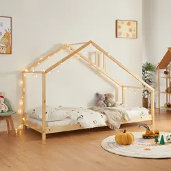 Hausbett Siuntio 90x200cm Kiefernholz Natur