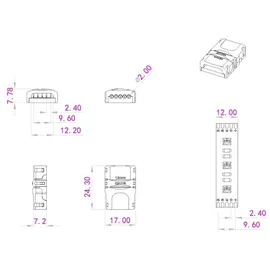 Eurolite LED Strip Einspeiser 5Pin 12mm Weiß