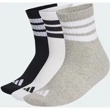 adidas 3er Pack Cushioned Sportswear Mid Cut Socken Grau/Weiß/Schwarz 40-42