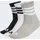 adidas 3er Pack Cushioned Sportswear Mid Cut Socken Grau/Weiß/Schwarz 40-42