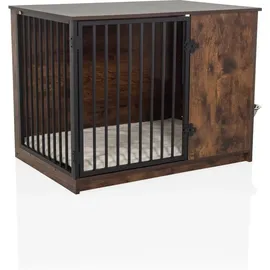 hjh living PAWHOME S Hundebox 80 x 55 x 60 cm Braun