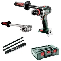 Metabo Akku-Bohrschrauber BS18LTXBLQI inkl. Drehmomentvorsatz + Bleistifte + Meterstab