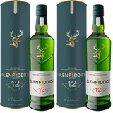 Glenfiddich 12 Jahre Single Malt Scotch Whisky mit Geschenkverpackung - Das Flaschendesign kann variieren (Packung mit 2)