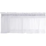 Stylemaster Eleganz 60 von 35,6 cm Sheer Voile Querbehang, Polyester, weiß, 60 by 14-Inch