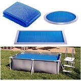 OK-Living Solarfolie Pool blau, Solarabdeckplane 260x160 cm