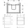 Geberit Waschtischunterschrank 2 Schubladen 59,5 x 60,6 x 44,6 cm Weiß