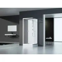 Marwell Komplettdusche White Dream, BxT: 90x90 cm, Einscheibensicherheitsglas, inkl. Armaturen weiß