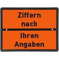 Einstoff-Warntafel mit Kennzeichnung nach Ihren Angaben, Stahl, 400x300 mm