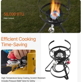 Vevor Fisch Fritteuse Flügelfritteuse 9,35 L Aluminium