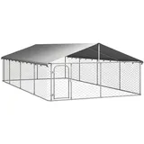 vidaXL Outdoor-Hundezwinger mit Dach 600x300x150 cm