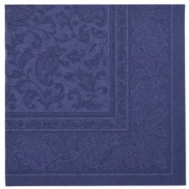 Papstar Servietten "ROYAL Collection" 1/4-Falz 40 x 40 cm dunkelblau "Ornaments"