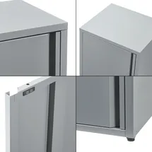 [en.casa] Burlöv Aktenschrank 88 x 40 x 35 cm Grau