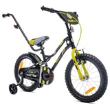 sun baby Kinderfahrrad Jungen Tiger Bike Leicht Stützräder mit Schubstange ab 2-6 Jahre BMX Kinder Fahrrad 16 Zoll,
