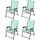 Costway Gartenstuhl 60 x 93 x 65 cm grün 4 St.