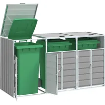 vidaXL Mülltonnenbox 216 x 81 x 115 cm grau