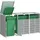 vidaXL Mülltonnenbox 216 x 81 x 115 cm grau
