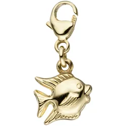 Charm-Einhänger JOBO "Fisch", gold (gelbgold 333), Charms, Damen, Gelbgold 333, 333 Gold
