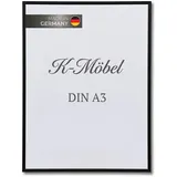 K-Möbel Bilderrahmen Aluminium Schwarz 29,7x42 cm 1 St.