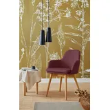 Home Affaire Armlehnstuhl »Livry«, (Set), 2 St., NaturLEDER®, Polsterstuhl, Schalenstuhl, rot