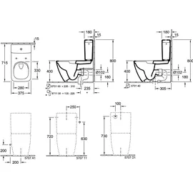 Villeroy & Boch Venticello Tiefspül-WC mit WC-Sitz Weiß