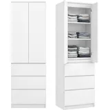 home collective Mehrzweckschrank 50 x 40 x 180 cm Weiß