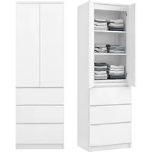 home collective Mehrzweckschrank 50 x 40 x 180 cm Weiß