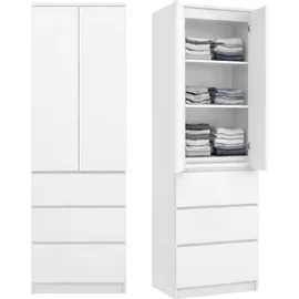 home collective Mehrzweckschrank 50 x 40 x 180 cm Weiß