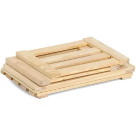 Zeller Aufbewahrungsbox Leisten 40 x 30 cm 30-tlg. beige