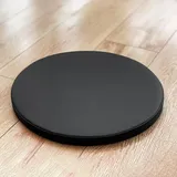 Stuhlkissen Rund 35cm, Sitzkissen Stuhl Rund Antirutsch, Stuhlkissen Outdoor Wasserfest Schmutzabweise Sitzpolster Gartenstuhl 35cm Durchmesser Ohne BäNder Leder Bezug Mit ReißVerschluss Schwarz