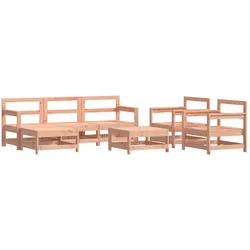 vidaXL 7-tlg. Garten-Lounge-Set Massivholz Douglasie