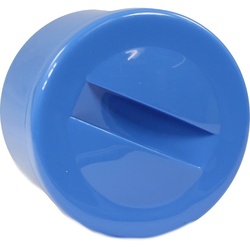 Prothesenbehälter Blau Kunststoff mit Deckel 1 ST