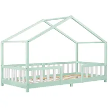 [en.casa] Kinderbett Treviolo 90 x 200 cm Kiefer massiv mintgrün/weiß