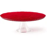 Excelsa Red Arabesque Tortenständer, Glas