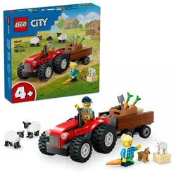 LEGO® City Roter Bauernhoftraktor mit Anhänger und Schafen 60461