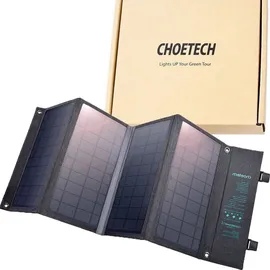 CHOETECH Tourist Usb Solarladegerät, Usb C 36W QC PD grau (Sc006)